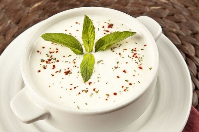 sopa de yogur adelgazante