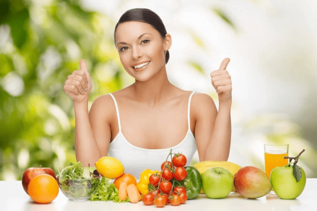frutas y verduras a dieta